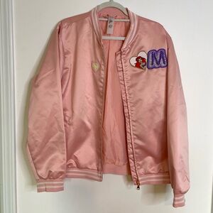 Disney Pink Satin Varsity Jacket